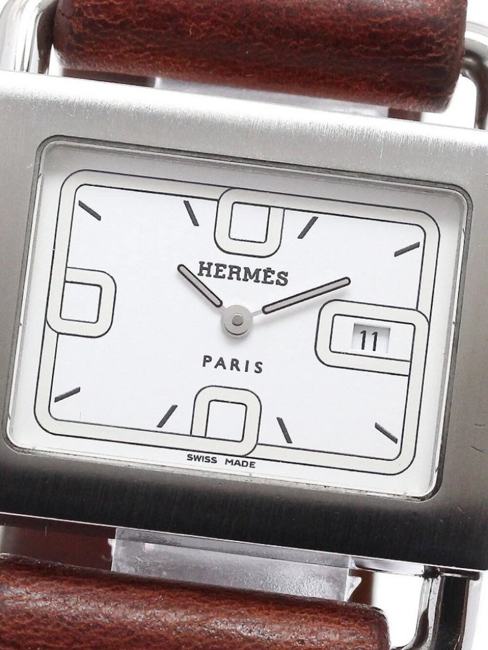 HERMES Valenia BA1.510 Date white Dial Quartz Ladies Watch
